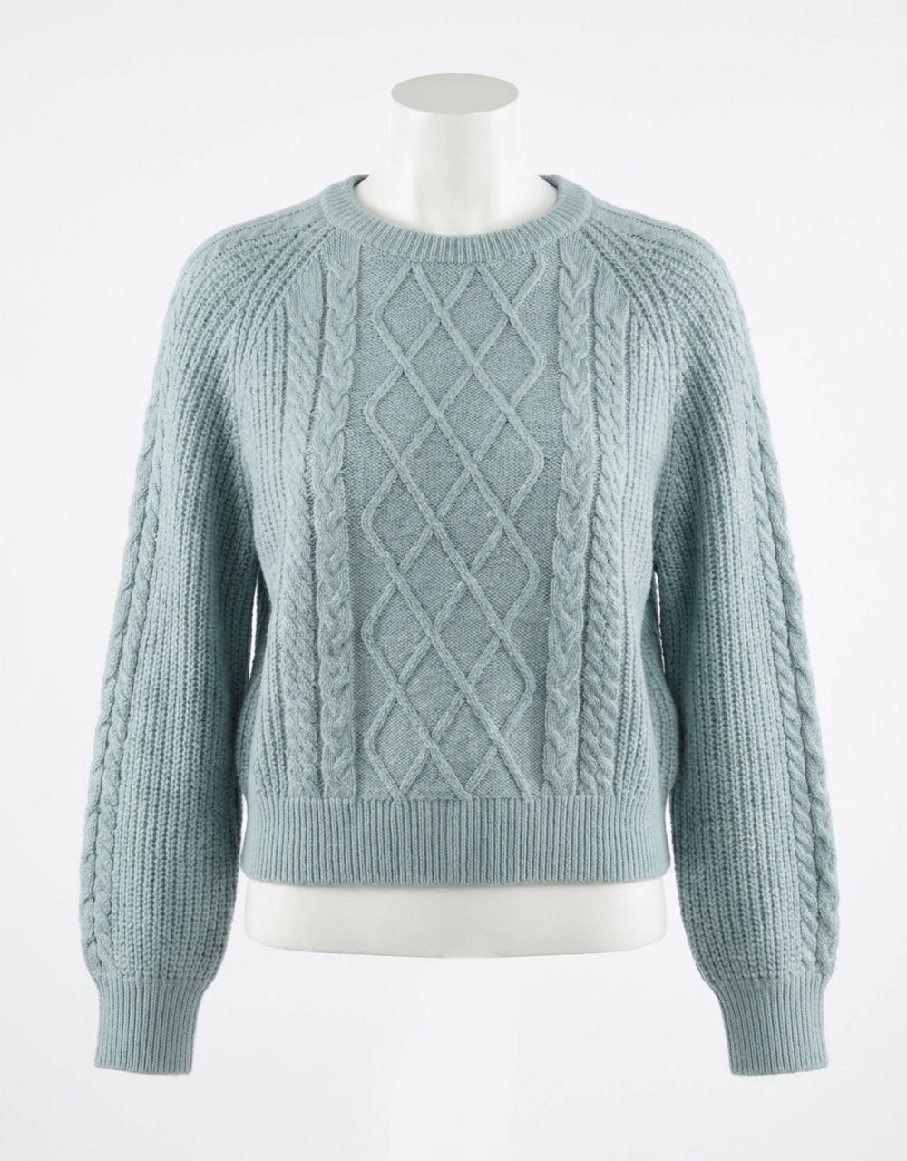NEW SANCTUARY nomad cable popover sweater in sky gray